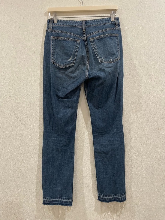 Reformation Straight-Leg Mid-Rise Jeans Celtic Wash Distressed Size 27 - Picture 7 of 11